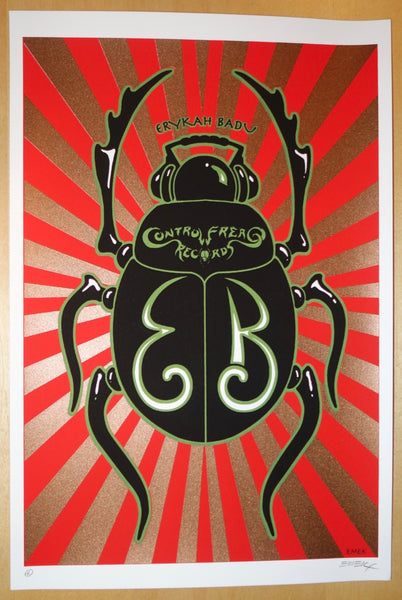 2005 Erykah Badu - Control Freaq Records Red/Green/Gold Silkscreen