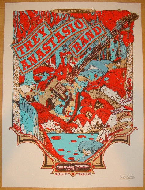2011 Trey Anastasio Band - Denver Silkscreen Concert Poster by Tyler Stout