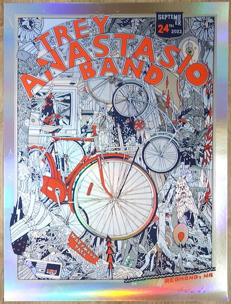 2022 Trey Anastasio Band - Redmond Foil Variant Concert Poster by Tyler Stout