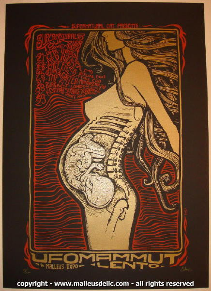2008 Ufomammut - European Tour Silkscreen Concert Poster by Malleus
