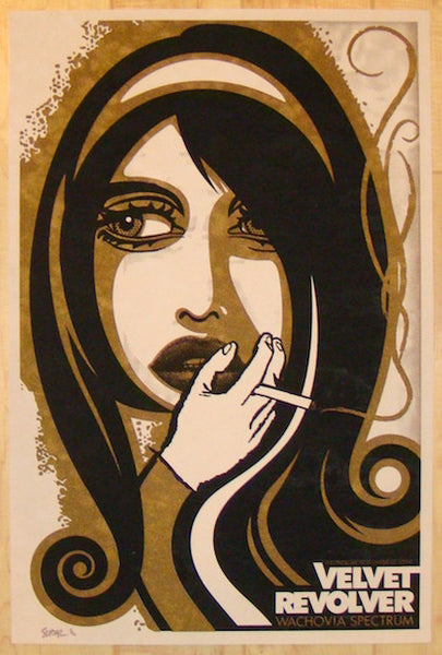 2004 Velvet Revolver - Philadelphia Velvet Variant Concert Poster