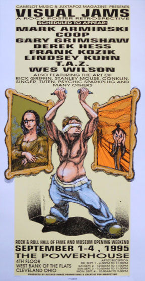 1995 Visual Jams - Cleveland Silkscreen Art Show Poster by Derek Hess (95-28)