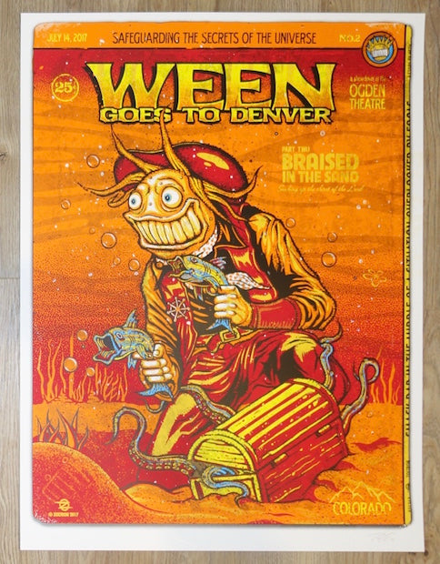 2017 Ween - Denver II Silkscreen Concert Poster by Zoltron