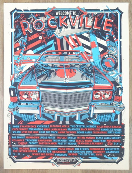 2019 Welcome to Rockville Festival - Silkscreen Concert Poster by