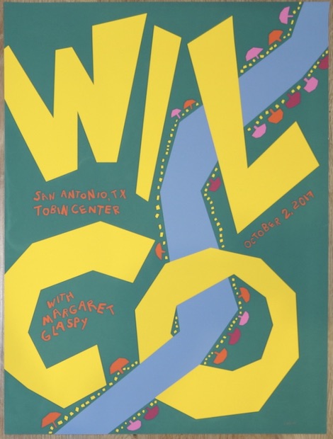 2017 Wilco - San Antonio Silkscreen Concert Poster by Ana Nunez