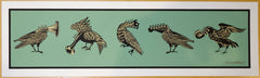 2016 Musical Birds - Green/Black Silkscreen Handbill by Emek