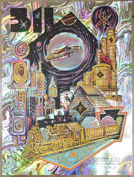 2022 311 - McKees Rocks Swirl Foil Variant Concert Poster by Zeb Love