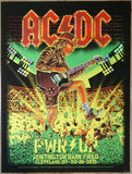 2025 AC/DC - Cleveland Glitter Foil Concert Poster by Kyler Sharp