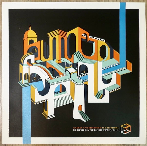 2007 Built to Spill - Seattle Silkscreen Concert Poster by Brad Klausen