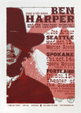 1999 Ben Harper - NW Tour Silkscreen Concert Poster by Gary Houston