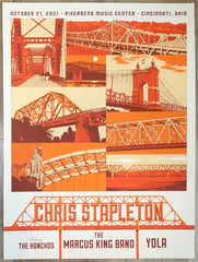 2021 Chris Stapleton - Cincinnati Silkscreen Concert Poster by Matt Fleming