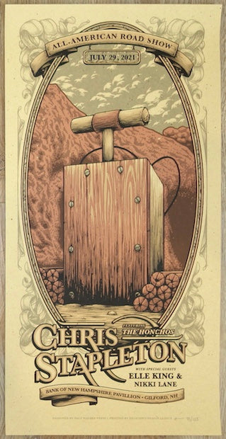 2021 Chris Stapleton - Gilford II Silkscreen Concert Poster by Half Hazard Press
