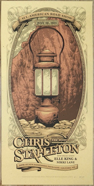 2021 Chris Stapleton - Gilford III Silkscreen Concert Poster by Half Hazard Press