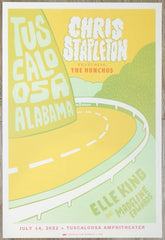 2022 Chris Stapleton - Tuscaloosa Letterpress Concert Poster by Camp Nevernice