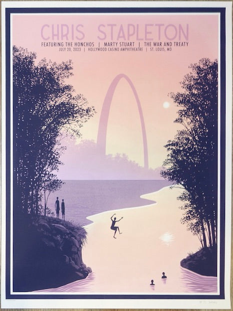 2023 Chris Stapleton - St. Louis Silkscreen Concert Poster by Justin Santora