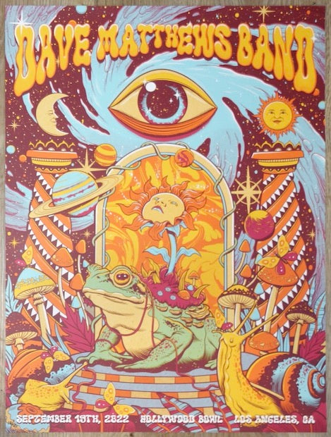 2022 Dave Matthews Band - Los Angeles I Concert Poster by Pedro Correa