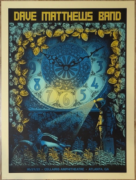 2022 Dave Matthews Band - Atlanta Silkscreen Concert Poster by Methane