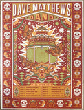 2022 Dave Matthews Band - Fall Tour Silkscreen Concert Poster by Bene Rohlmann