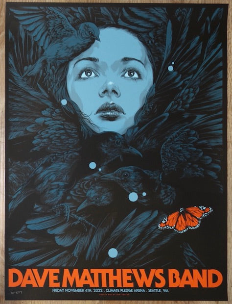 2022 Dave Matthews Band - Seattle Silkscreen Concert Poster by Ken Taylor