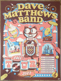 2023 Dave Matthews Band - Fall Tour Silkscreen Concert Poster by Alejandro Parrilla