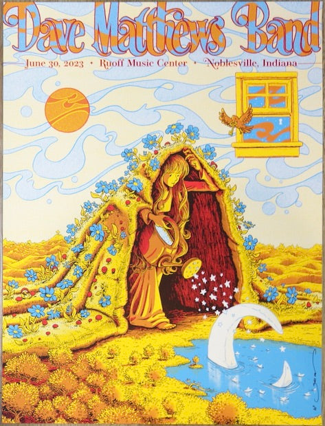 2023 Dave Matthews Band - Noblesville I Silkscreen Concert Poster by James Flames