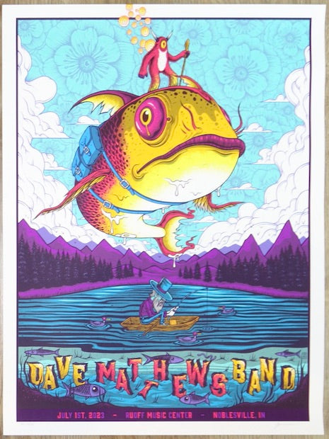 2023 Dave Matthews Band - Noblesville II Silkscreen Concert Poster by Jim Mazza