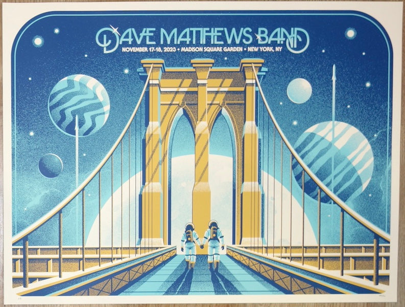 2023 Dave Matthews Band - NYC Silkscreen Concert Poster by DKNG