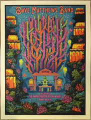 2023 Dave Matthews Band - Orange Beach Silkscreen Concert Poster by Methane