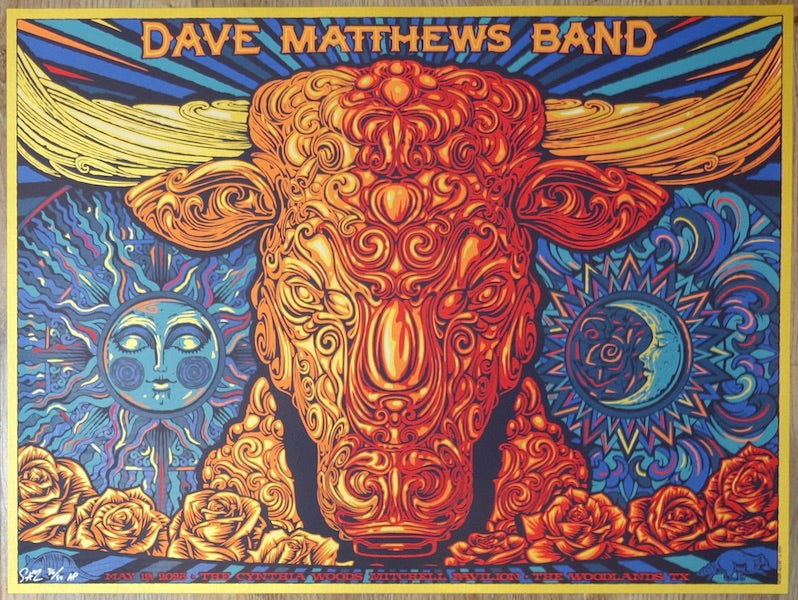 2023 Dave Matthews Band - Woodlands Silkscreen Concert Poster by Todd Slater