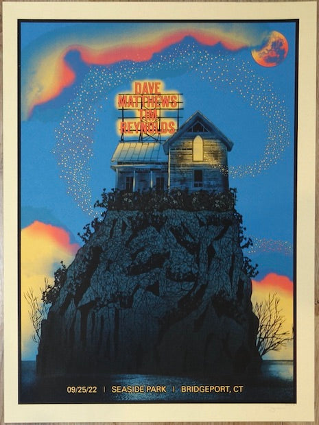 2022 Dave Matthews & Tim Reynolds - Bridgeport Silkscreen Concert Poster by Methane