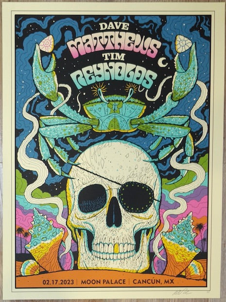 2023 Dave Matthews & Tim Reynolds - Mexico I Silkscreen Concert Poster by Methane