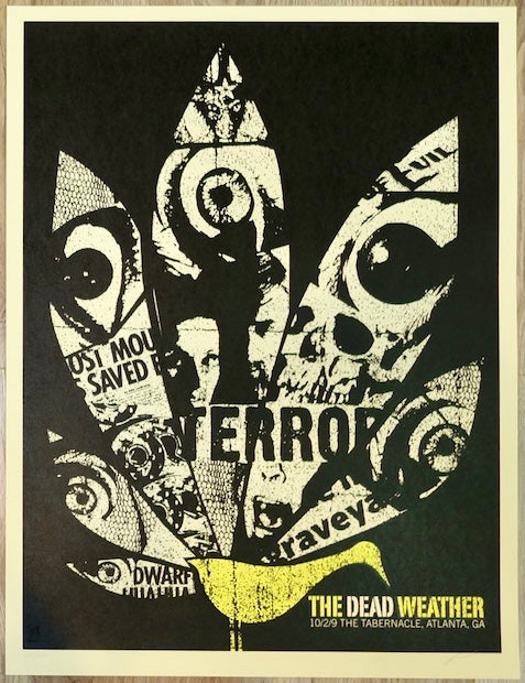 2009 The Dead Weather - Atlanta Silkscreen Concert Poster by Methane