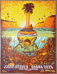 2020 Eddie Vedder - Dana Point Silkscreen Concert Poster by Munk One AP