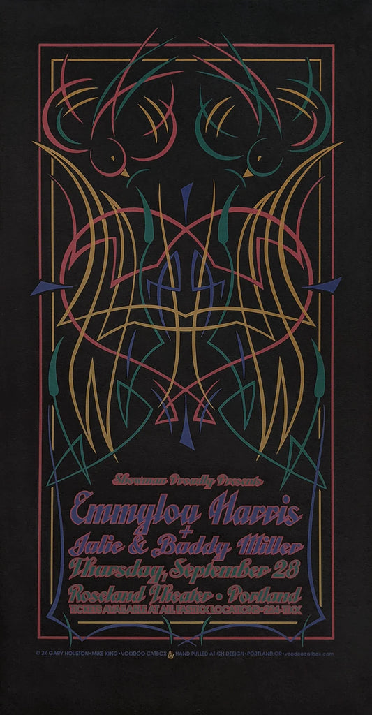 2000 Emmylou Harris - Portland Silkscreen Concert Poster by Gary Houston