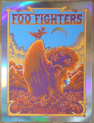 2024 Foo Fighters - Denver Foil Variant Concert Poster by Helen Kennedy