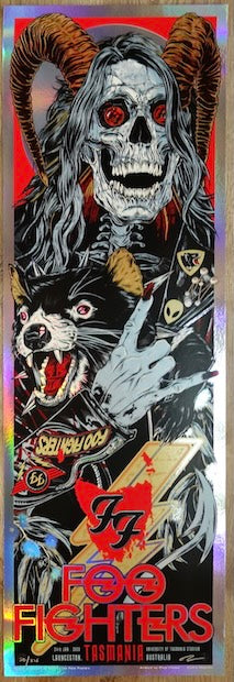 2026 Foo Fighters - Launceston Tasmania Foil Variant Concert Poster by Rhys Cooper