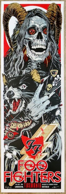2026 Foo Fighters - Launceston Tasmania Silkscreen Concert Poster by Rhys Cooper