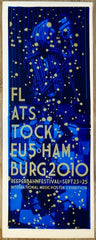 2010 Reeperbahn Festival/Flatstock - Hamburg Bright-Blue Event Poster by Guy Burwell