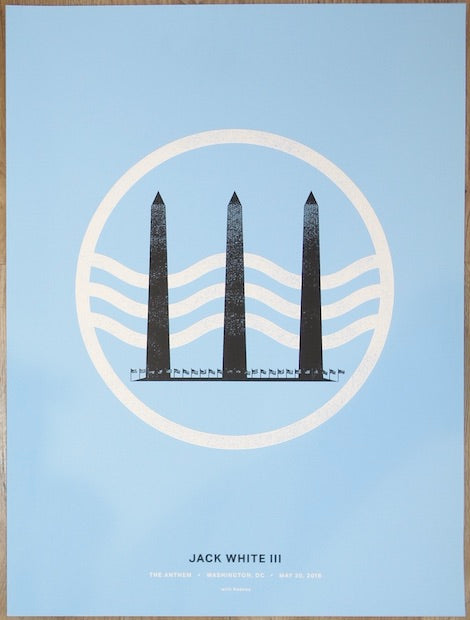 2018 Jack White - DC II Silkscreen Concert Poster by Matthew Jacobson