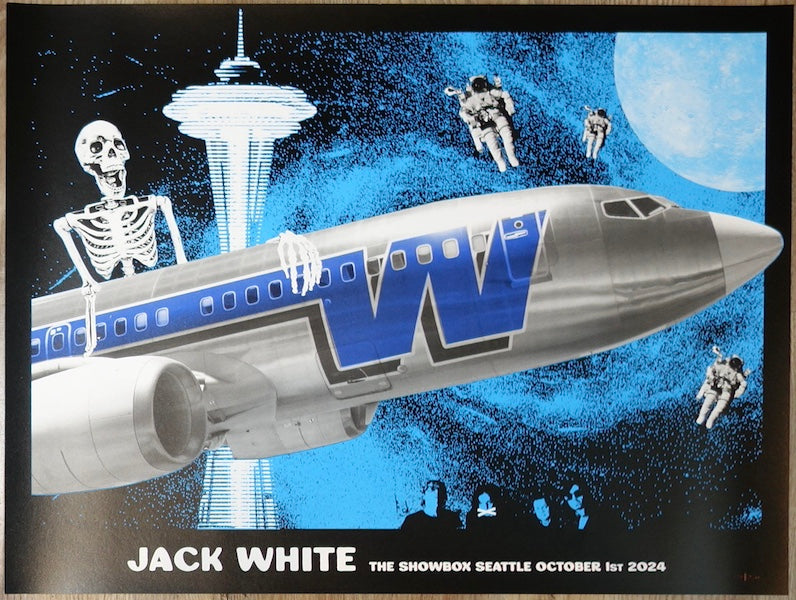 2024 Jack White - Seattle Silkscreen Concert Poster by Matthew Jacobson