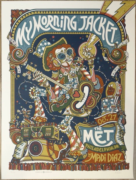 2023 My Morning Jacket - Philadelphia I Silkscreen Concert Poster by Guy Burwell