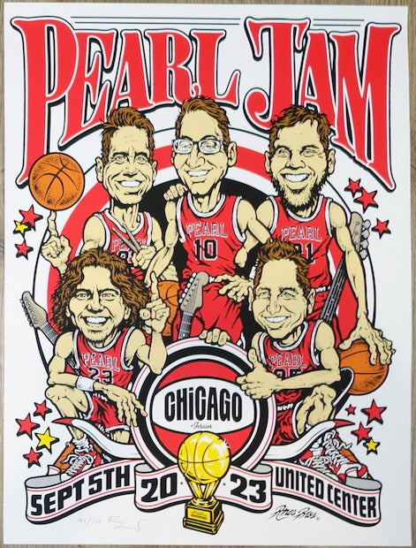 2023 Pearl Jam - Chicago I Silkscreen Concert Poster by Ames AP