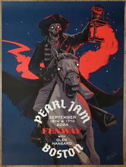 2024 Pearl Jam - Boston Silkscreen Concert Poster by Oliver Barrett AP