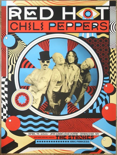 2023 Red Hot Chili Peppers - Syracuse Silkscreen Concert Poster by Nate Duval