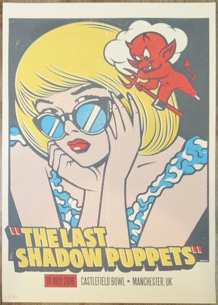 2016 The Last Shadow Puppets - Manchester Silkscreen Concert Poster by Ivan Minsloff
