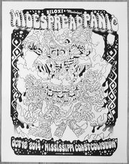 2014 Widespread Panic - Biloxi B/W Variant Concert Poster by Guy Burwell