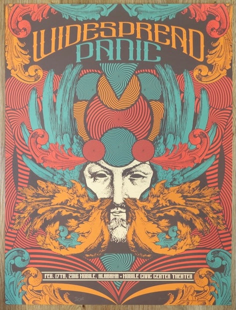 2016 Widespread Panic - Mobile Silkscreen Concert Poster by Status Serigraph