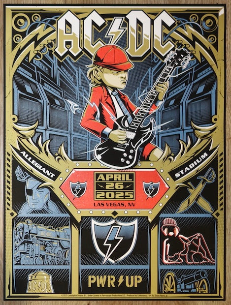 2025 AC/DC - Las Vegas Silkscreen Concert Poster by Dayne Henry Jr.