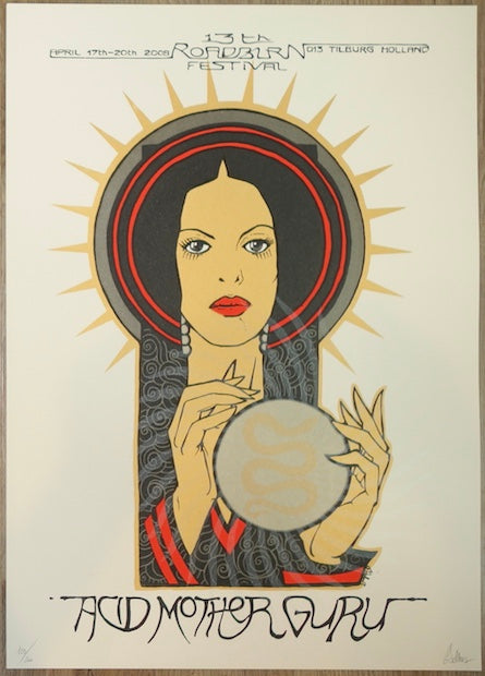 2008 Acid Mother Guru - Roadburn Festival Silkscreen Concert Poster by Malleus