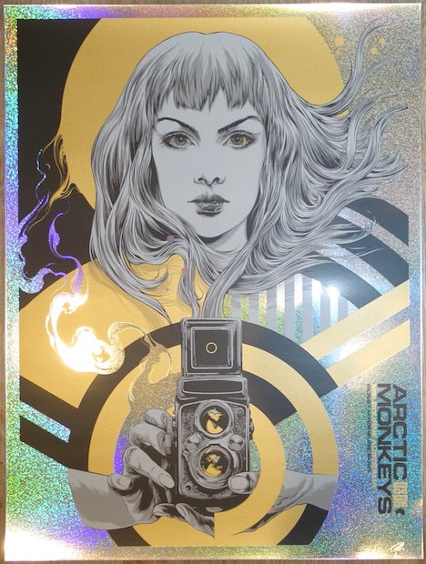 2023 Arctic Monkeys - Melbourne I Sparkle Foil Variant Concert Poster by Ken Taylor